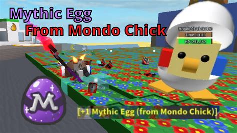 How do you <b>get</b> <b>a mythic</b> <b>egg</b> bee swarm? Ways to obtain <b>a Mythic</b> <b>Egg</b>: Purchasing from the Robux Shop for 1200 robux each (limited to 3 <b>eggs</b> per player). . What are the chances of getting a mythic egg from mondo chick